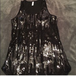 Sparkling Beautiful Sequined  Dressy Tank Top